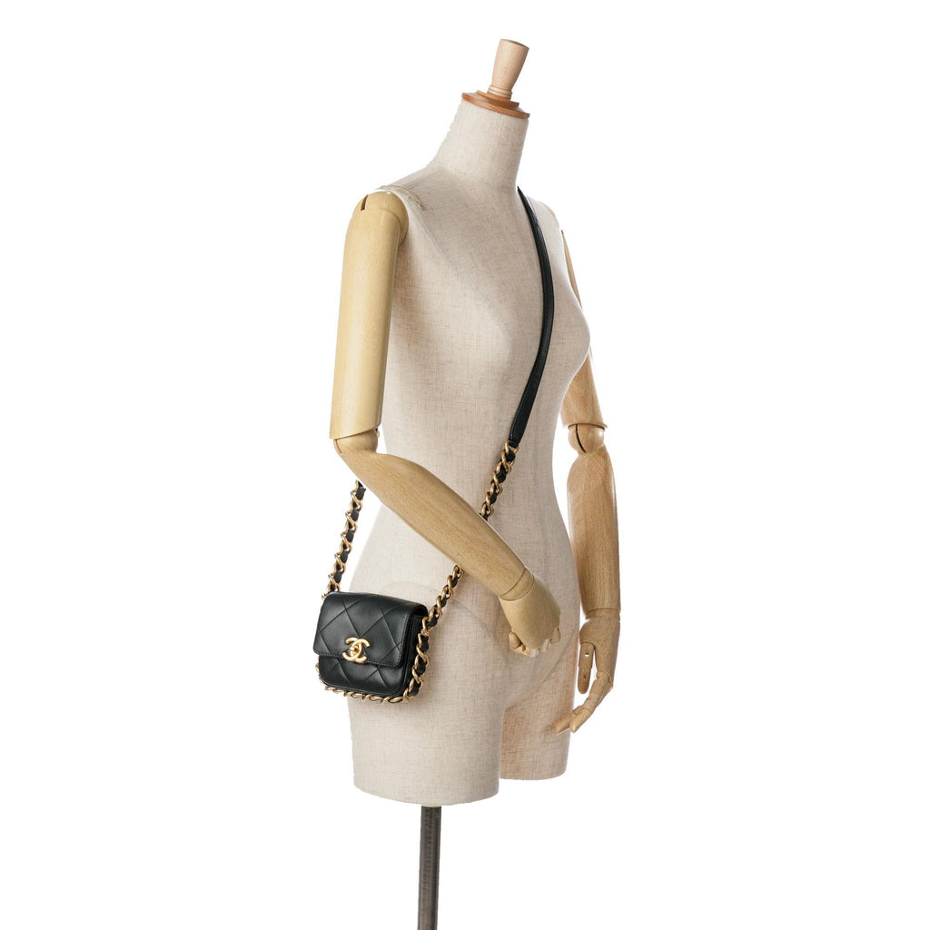 Chanel Mini Quilted Calfskin Framing Chain Flap