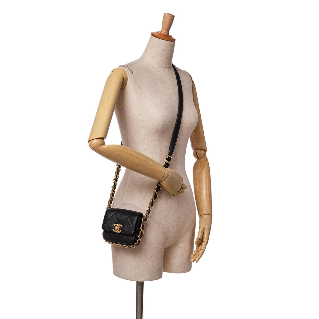 Chanel Mini Quilted Calfskin Framing Chain Flap