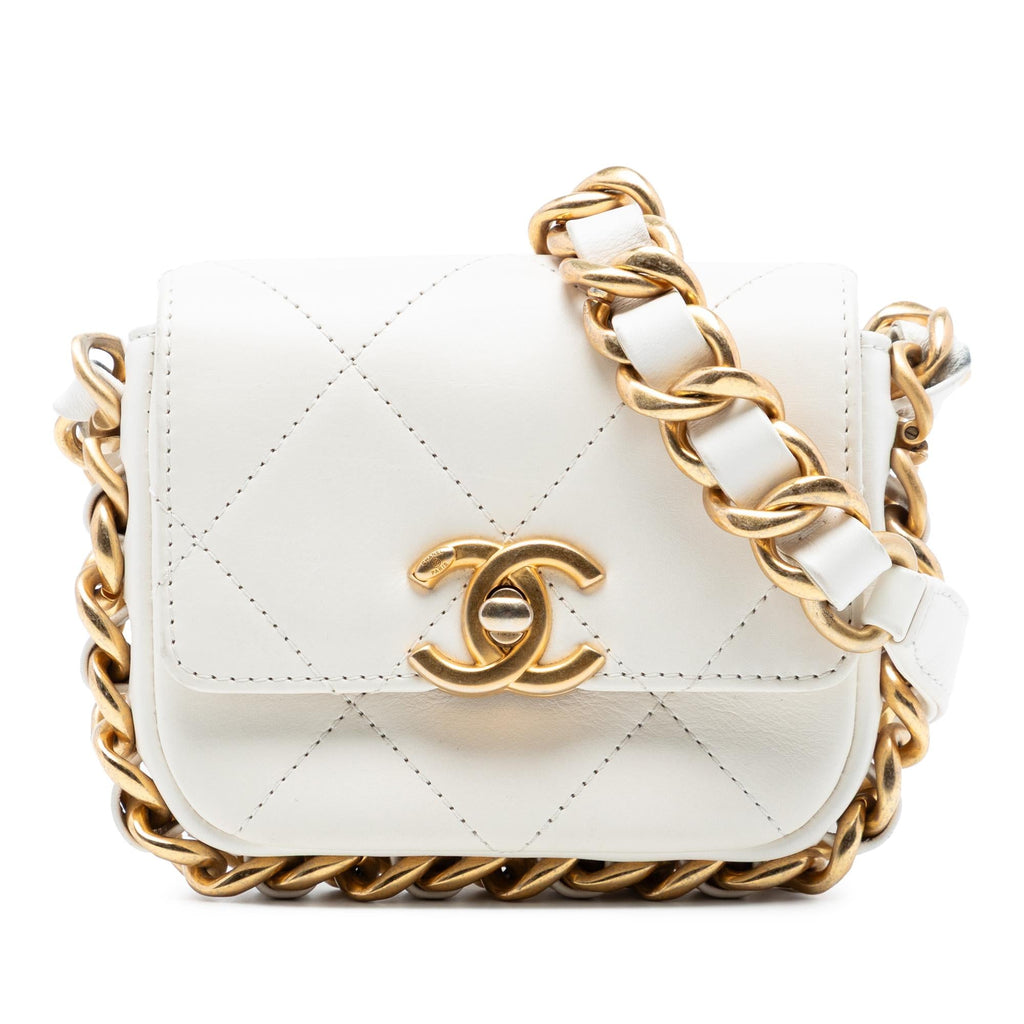 Chanel Mini Quilted Calfskin Framing Chain Flap
