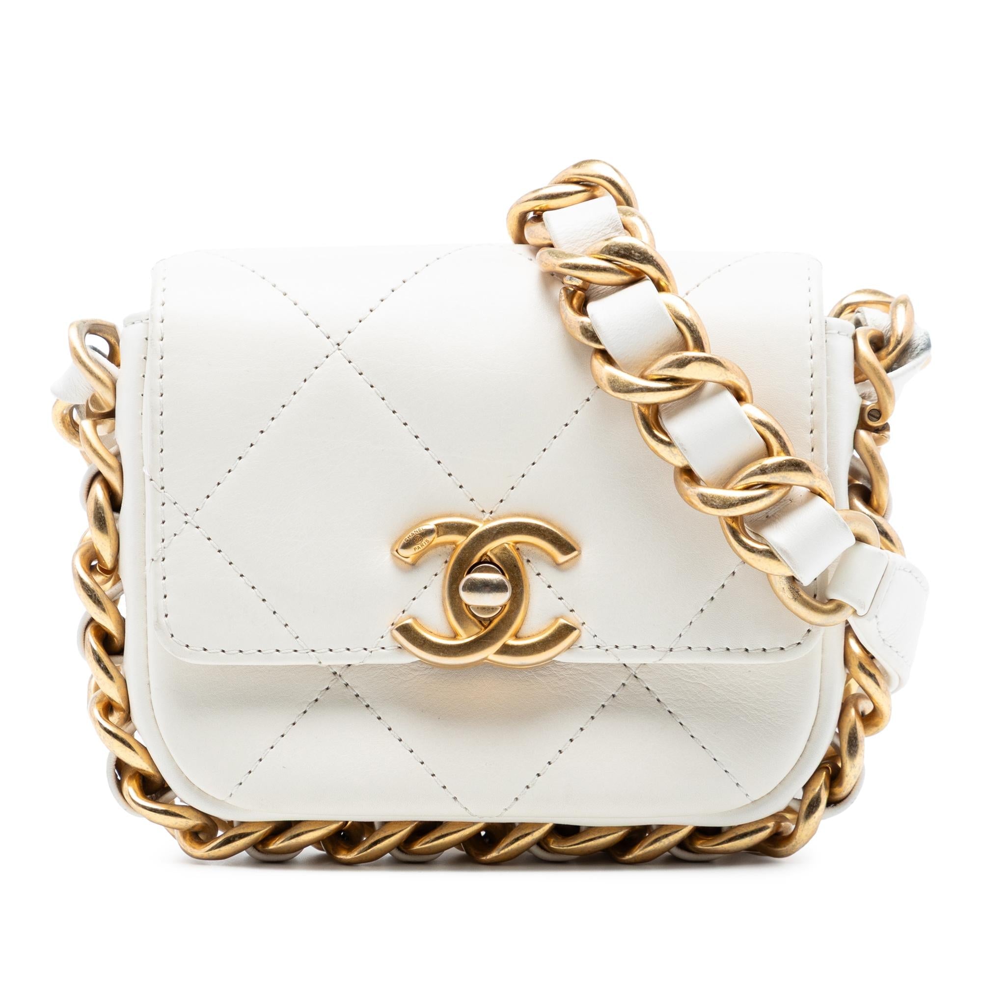 Chanel Mini Quilted Calfskin Framing Chain Flap
