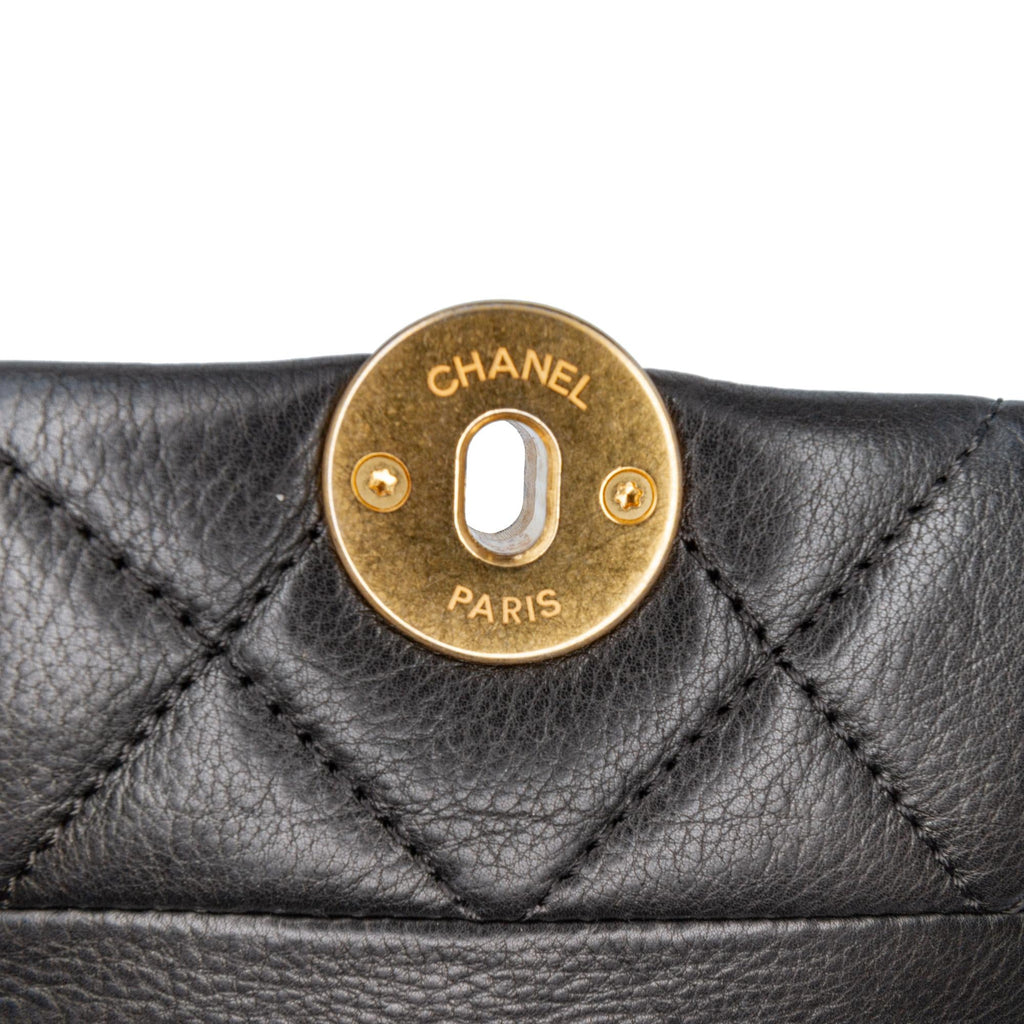 Chanel Mini Quilted Calfskin Pearl CC Accordion Flap