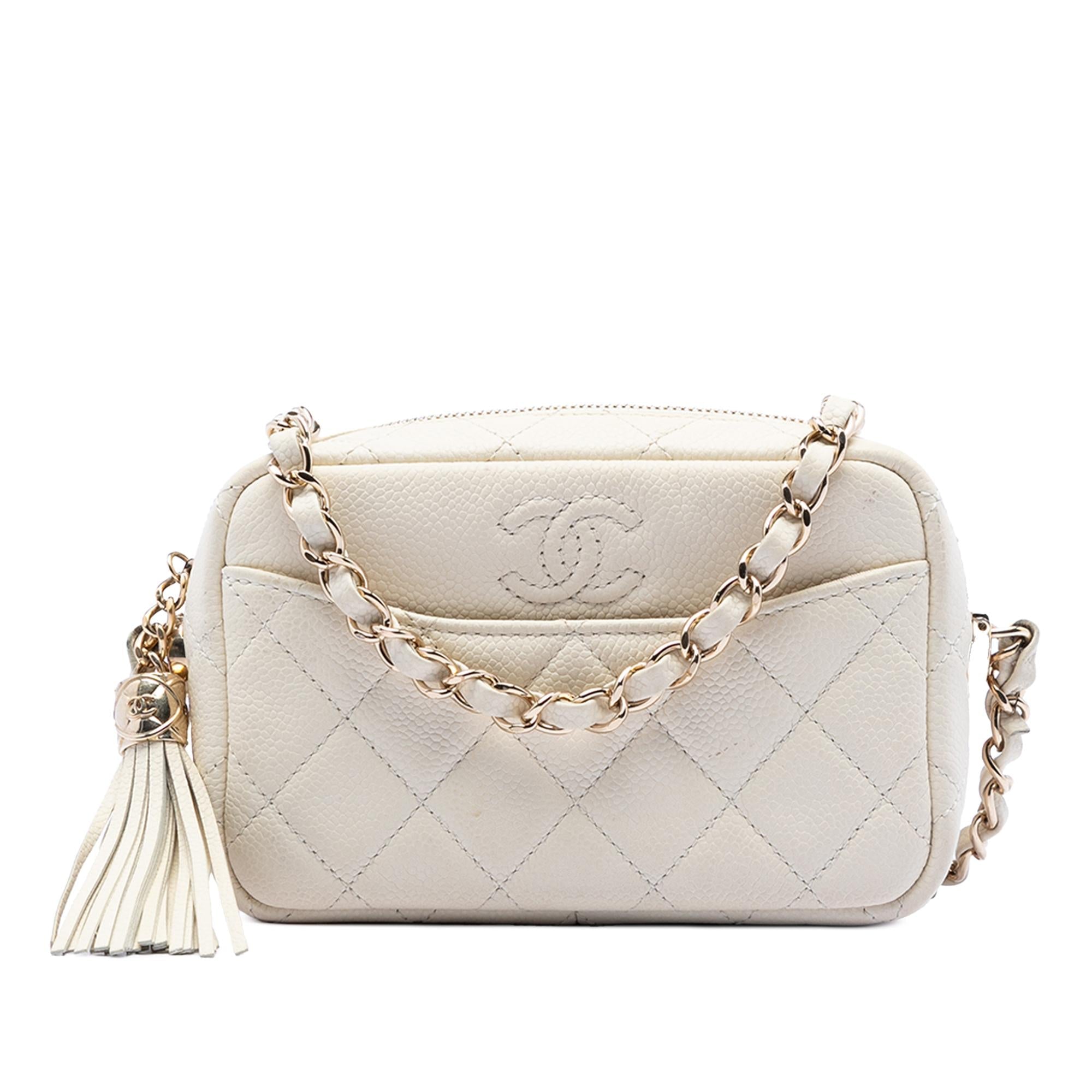 Chanel Mini Quilted Caviar Coco Tassel Camera Case