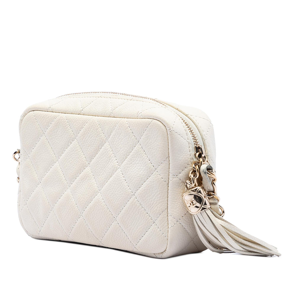 Chanel Mini Quilted Caviar Coco Tassel Camera Case