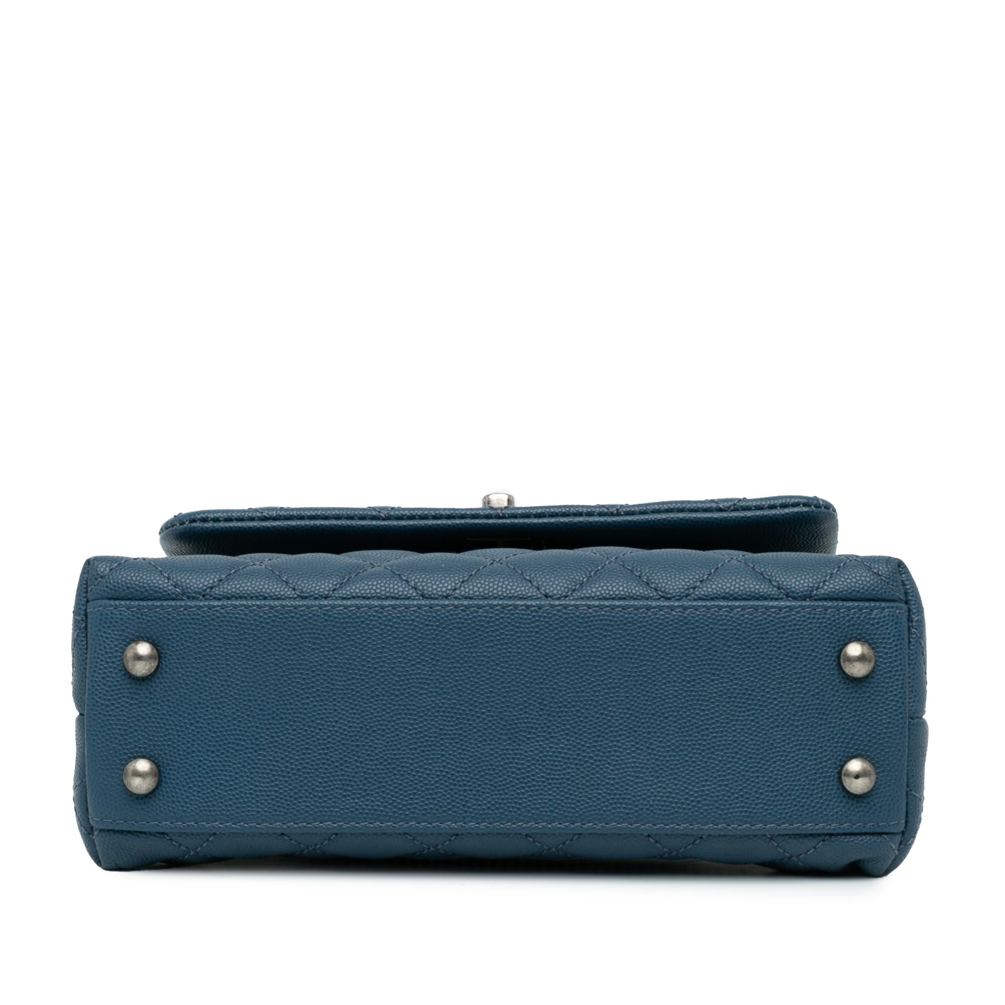 Chanel Mini Quilted Caviar Coco Top Handle Bag (SHG-0p2bzJ)