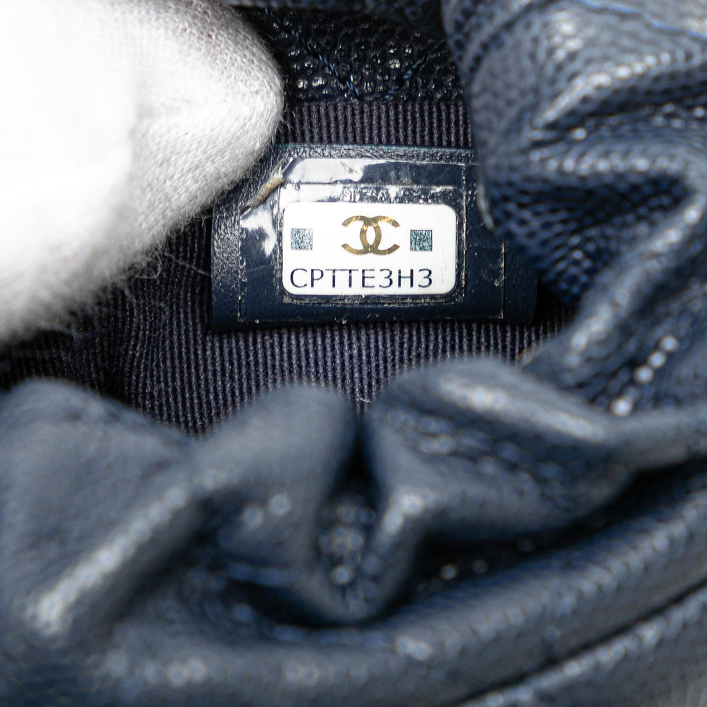 Chanel Mini Quilted Caviar Medallion Charms Drawstring Bucket Bag