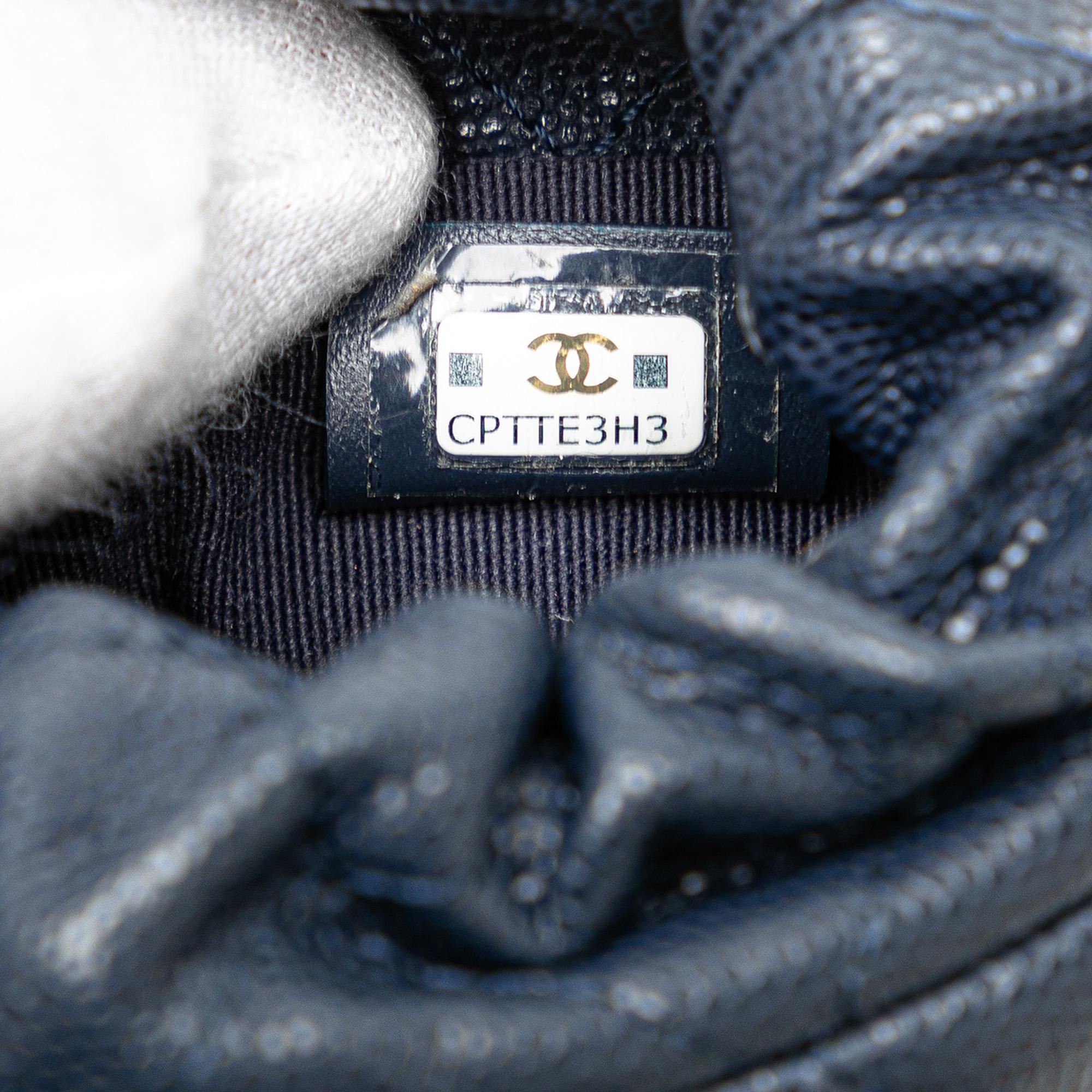 Chanel Mini Quilted Caviar Medallion Charms Drawstring Bucket Bag