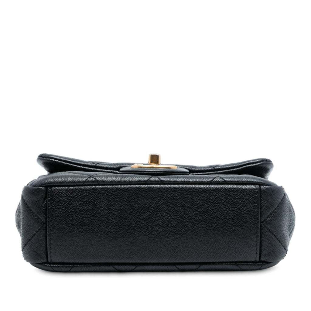 Chanel Mini Quilted Caviar Top Handle Flap