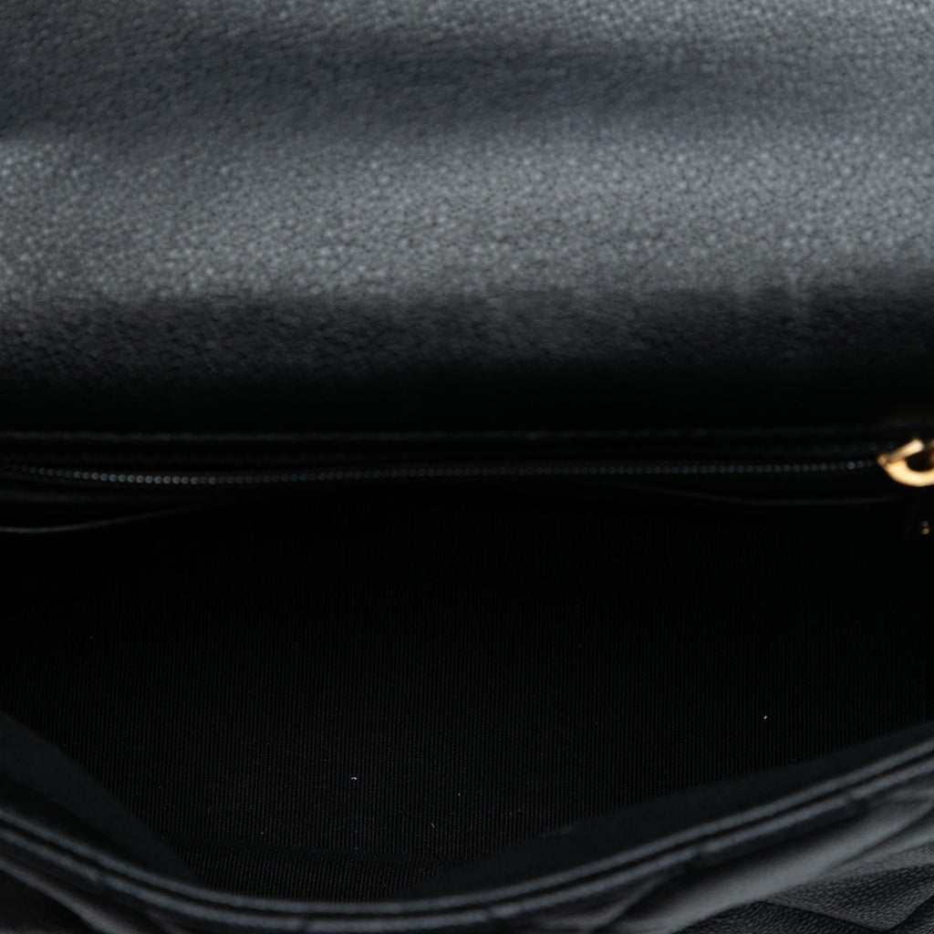 Chanel Mini Quilted Caviar Top Handle Flap