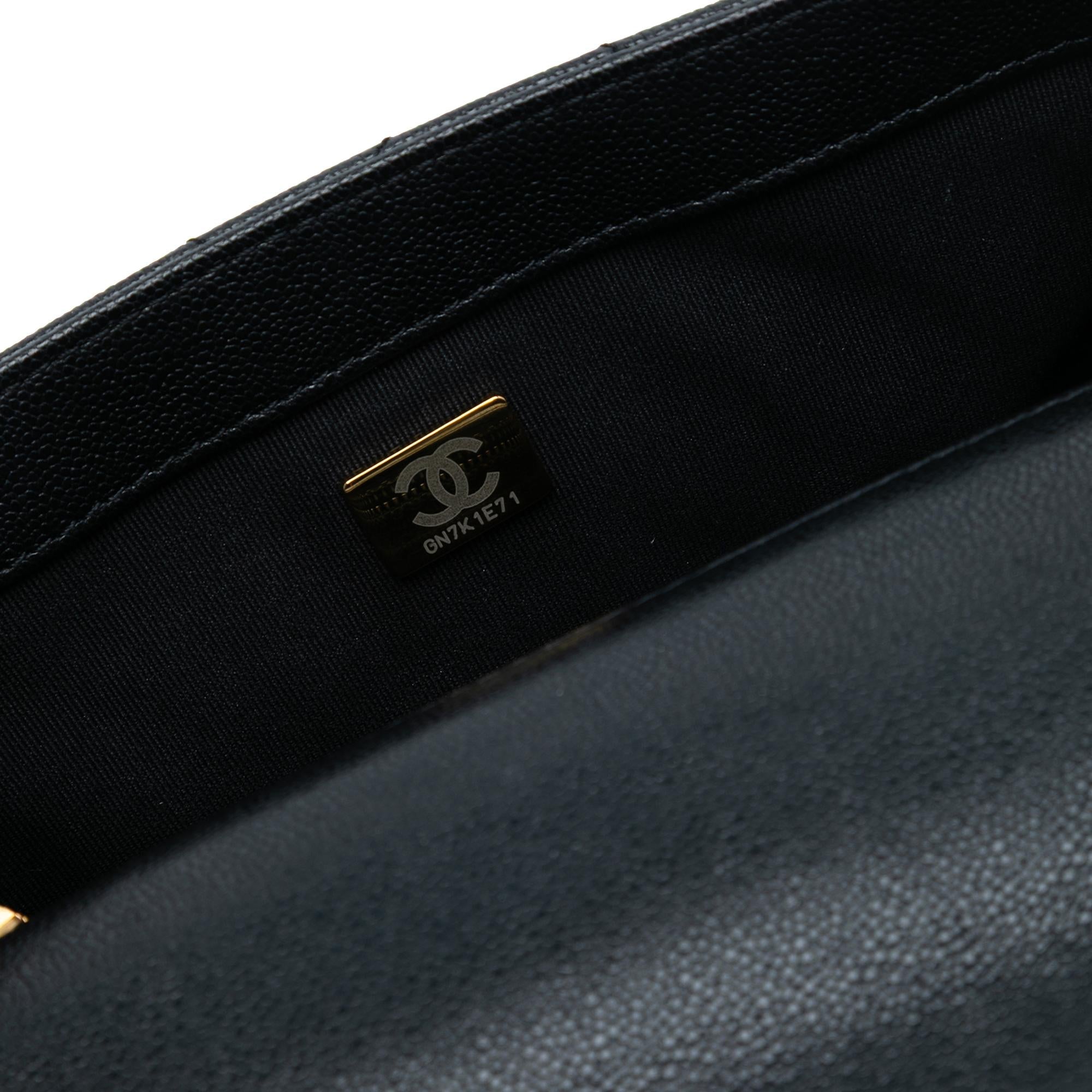 Chanel Mini Quilted Caviar Top Handle Flap