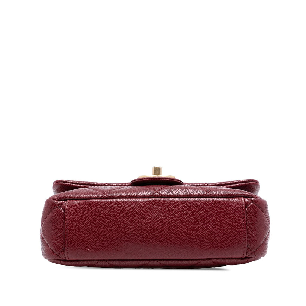 Chanel Mini Quilted Caviar Twist Your Buttons Flap