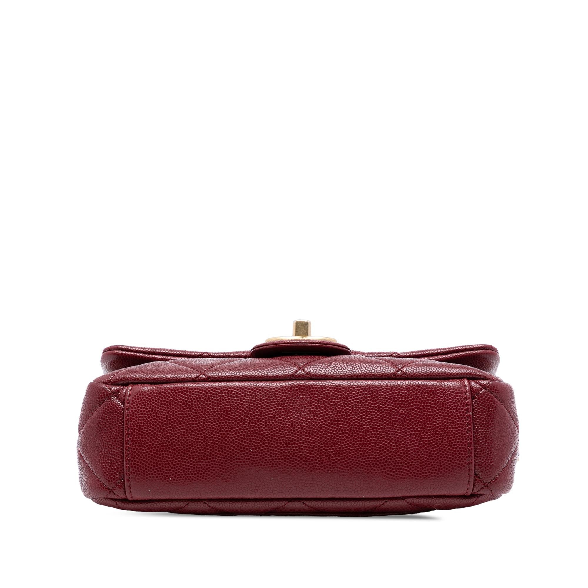 Chanel Mini Quilted Caviar Twist Your Buttons Flap
