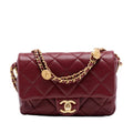 Chanel Mini Quilted Caviar Twist Your Buttons Flap