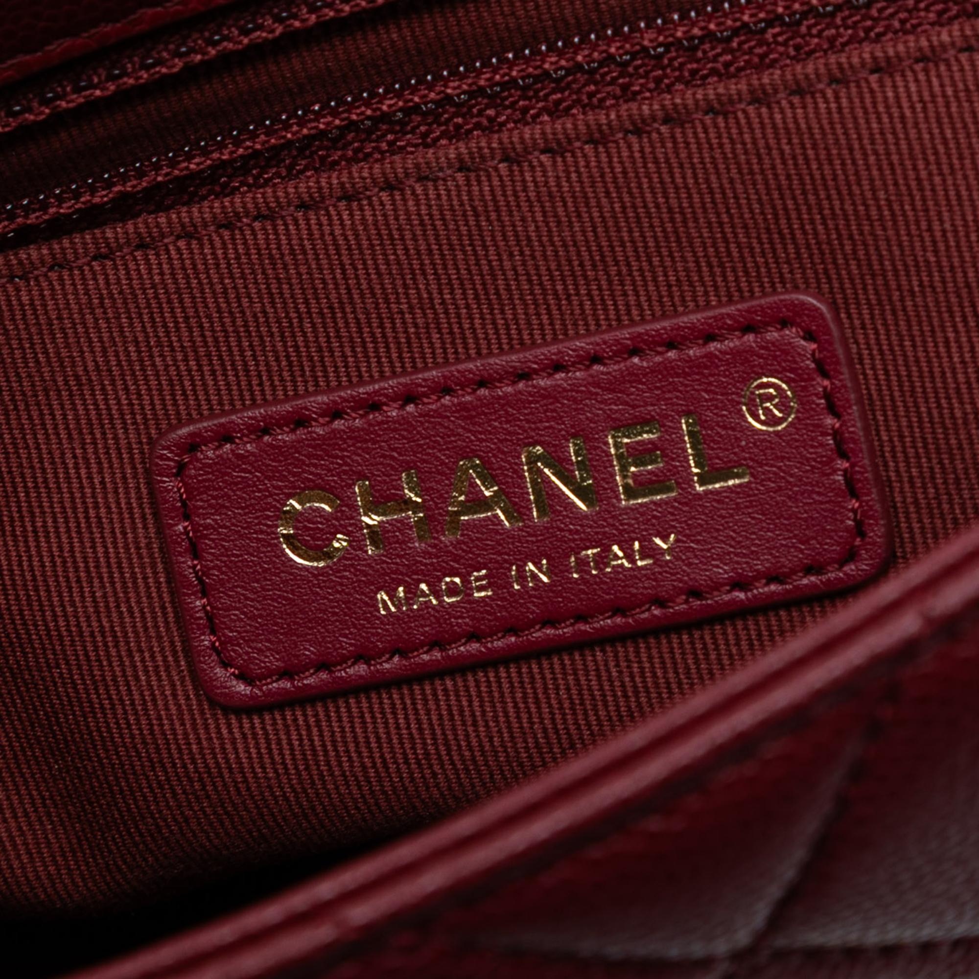 Chanel Mini Quilted Caviar Twist Your Buttons Flap