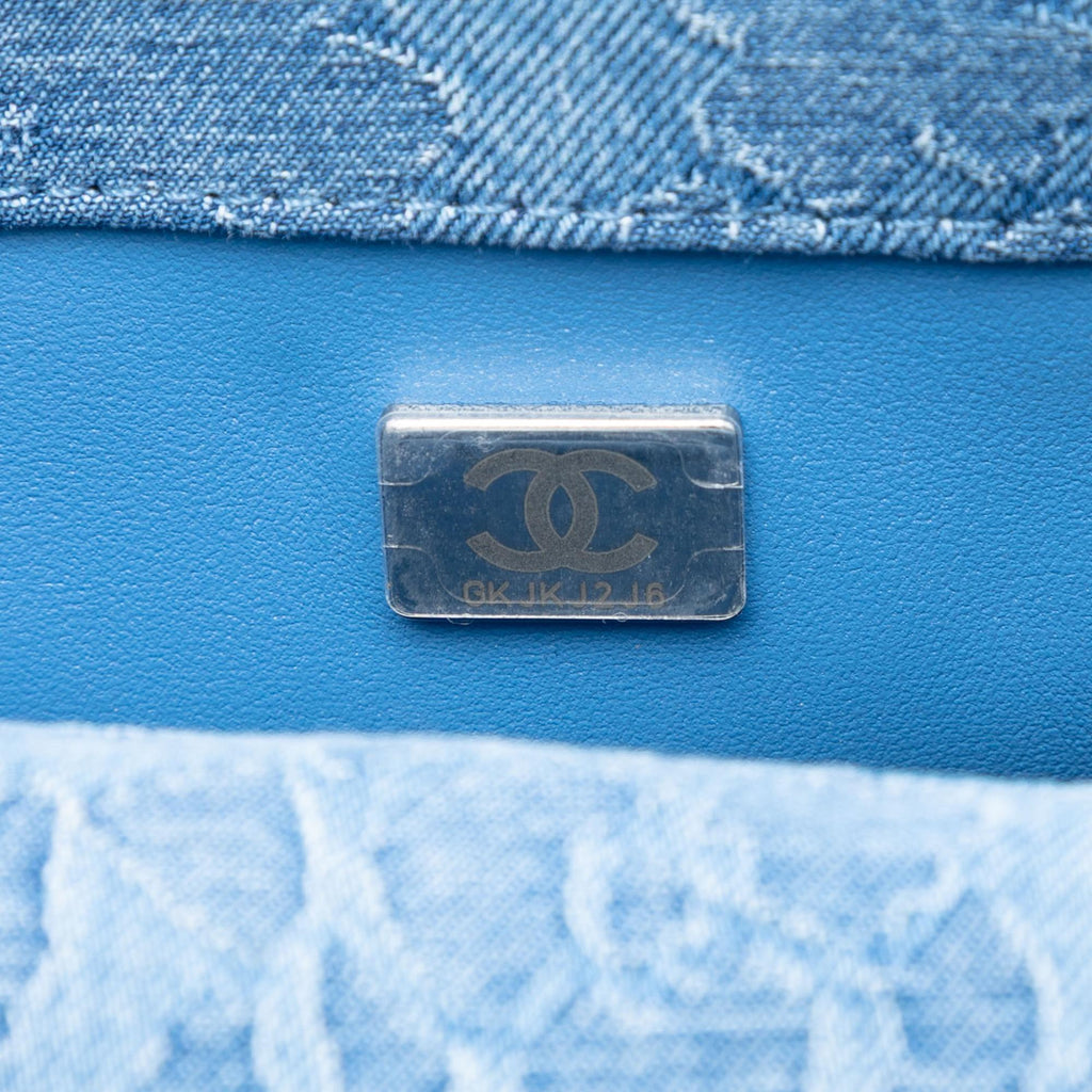 Chanel Mini Quilted Denim Camellia Sweetheart Flap