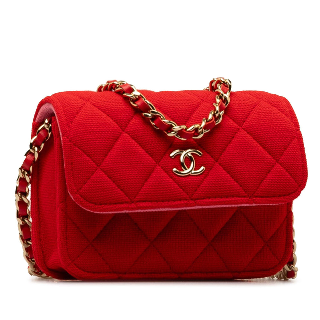 Chanel Mini Quilted Jersey VIP Crossbody (SHG-3DOyps)