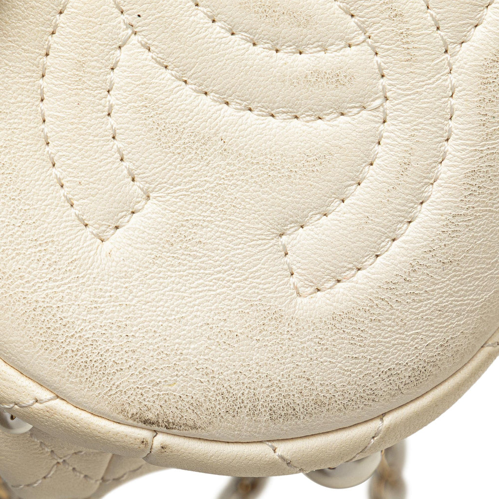 Chanel Mini Quilted Lambskin About Pearls Drawstring Bucket Bag