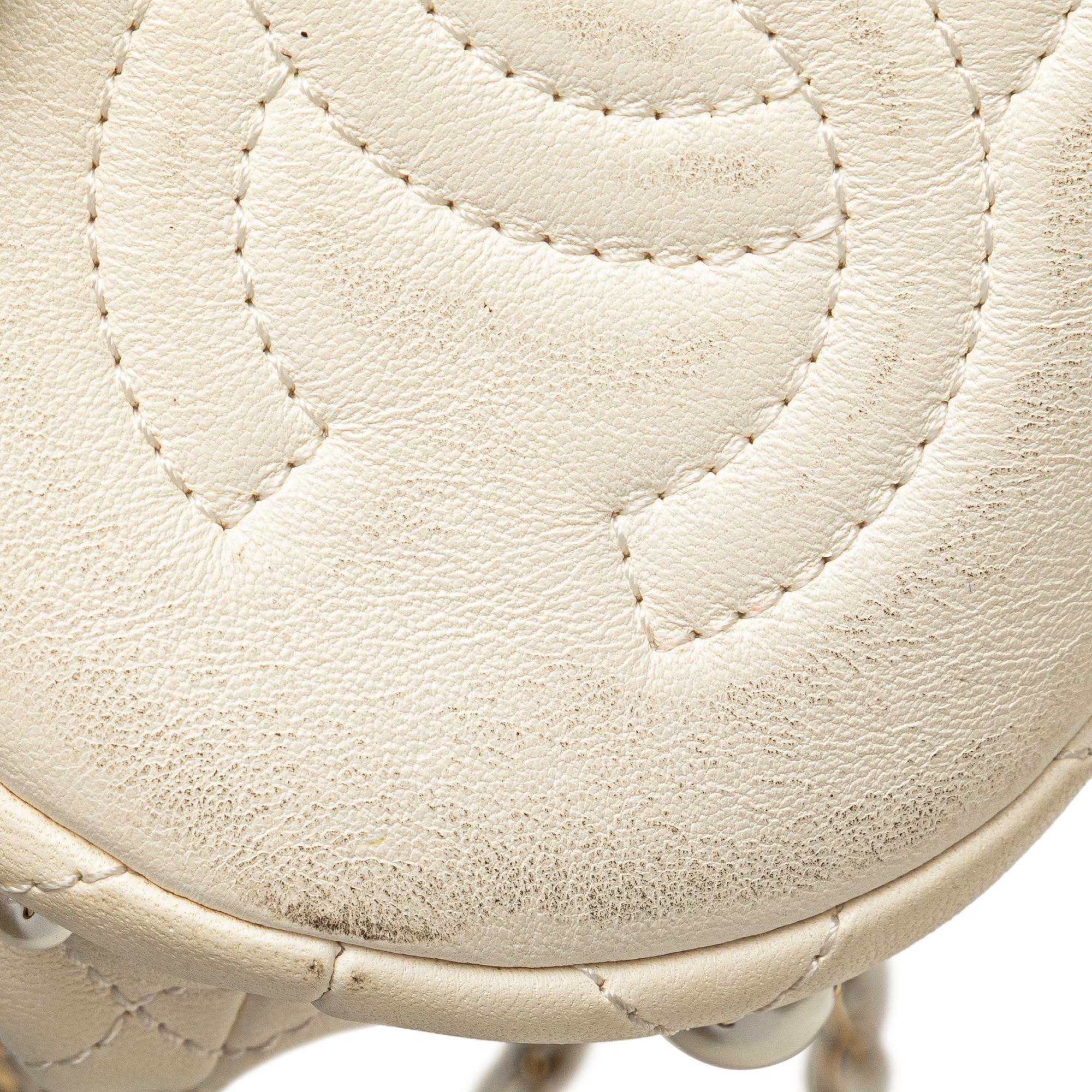 Chanel Mini Quilted Lambskin About Pearls Drawstring Bucket Bag