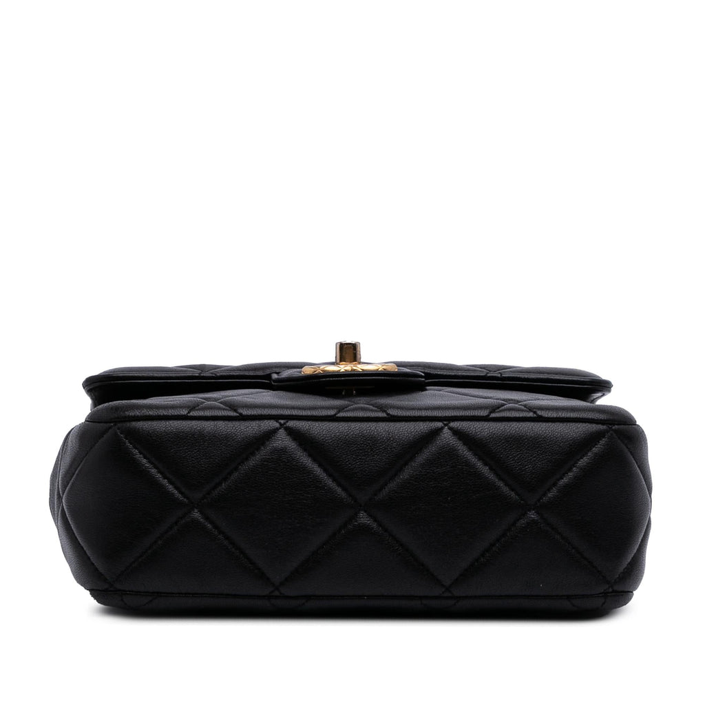 Chanel Mini Quilted Lambskin Bijoux Logo Chain Square Flap