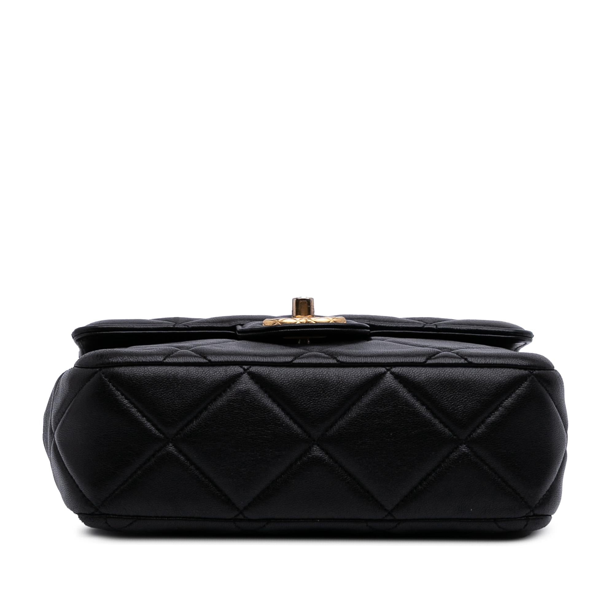 Chanel Mini Quilted Lambskin Bijoux Logo Chain Square Flap