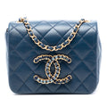 Chanel Mini Quilted Lambskin CC Crystal Full Flap