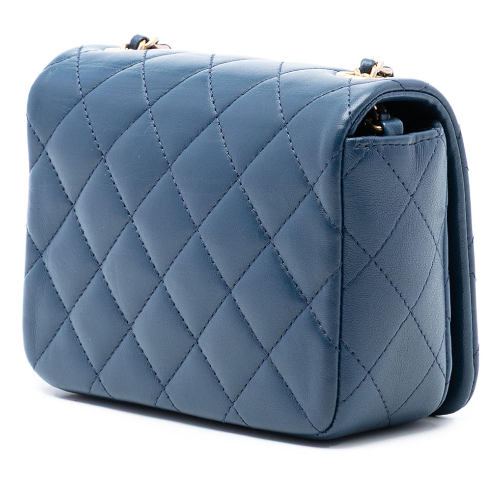 Chanel Mini Quilted Lambskin CC Crystal Full Flap