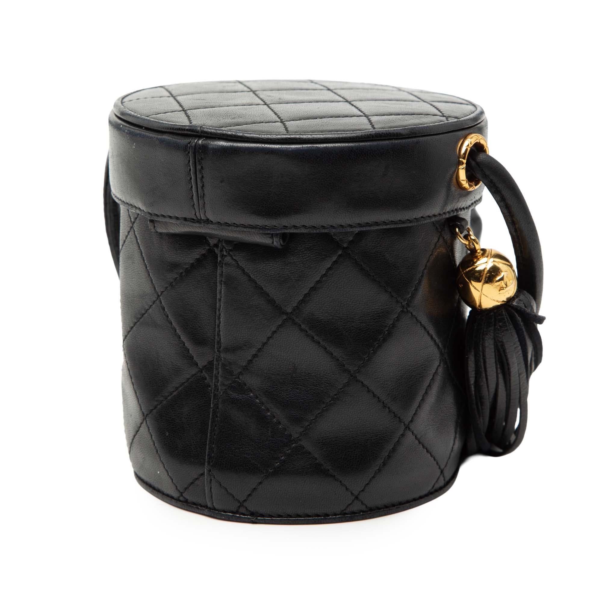 Chanel Mini Quilted Lambskin Canteen Tassel Vanity Case