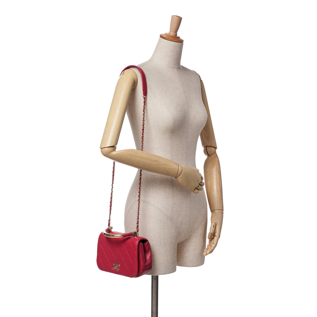 Chanel Mini Quilted Lambskin Carry Chic Flap