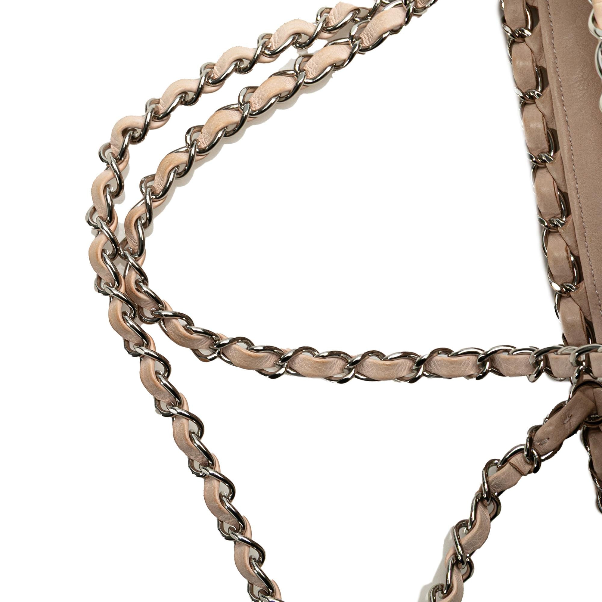 Chanel Mini Quilted Lambskin Chain Me Tote