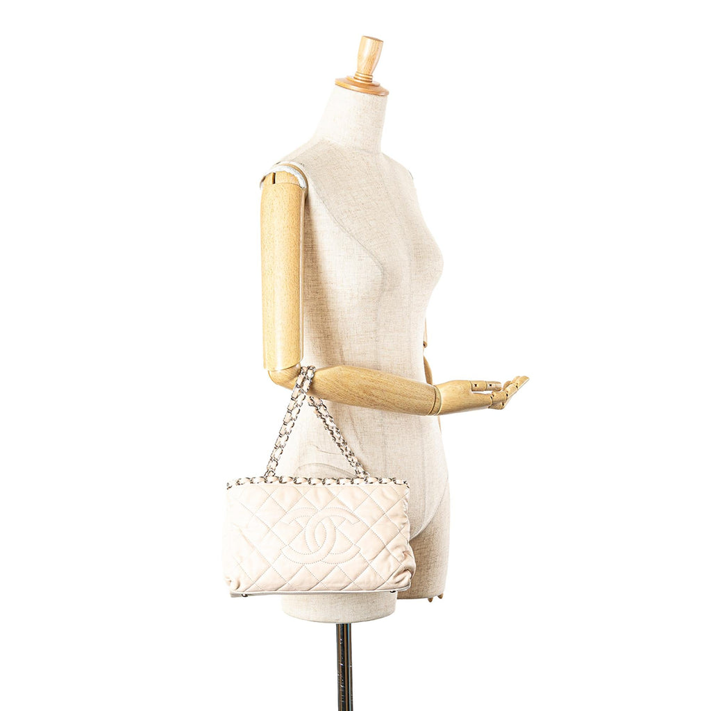 Chanel Mini Quilted Lambskin Chain Me Tote