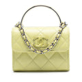 Chanel Mini Quilted Lambskin Chain Top Handle Bag