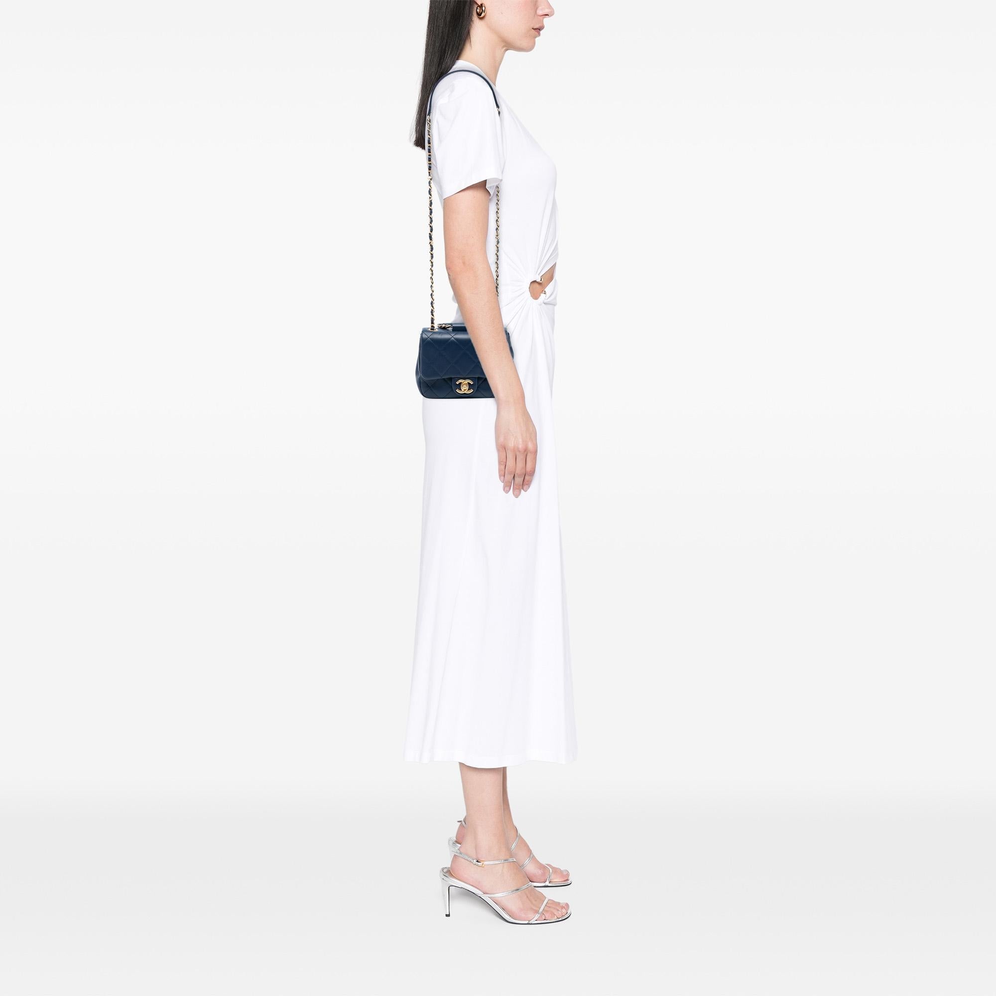 Chanel Mini Quilted Lambskin In The Loop Flap