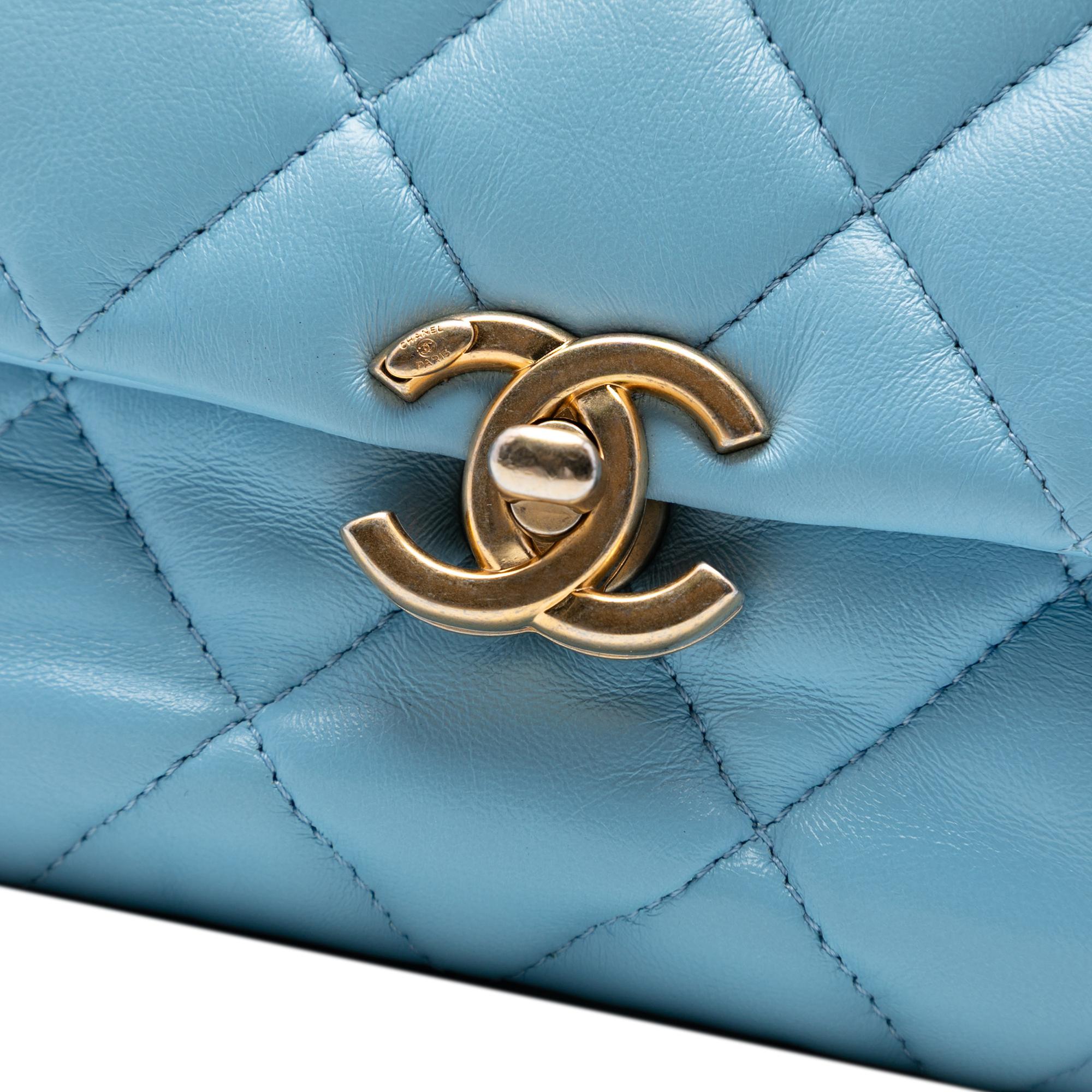 Chanel Mini Quilted Lambskin Lacquered Chain Flap
