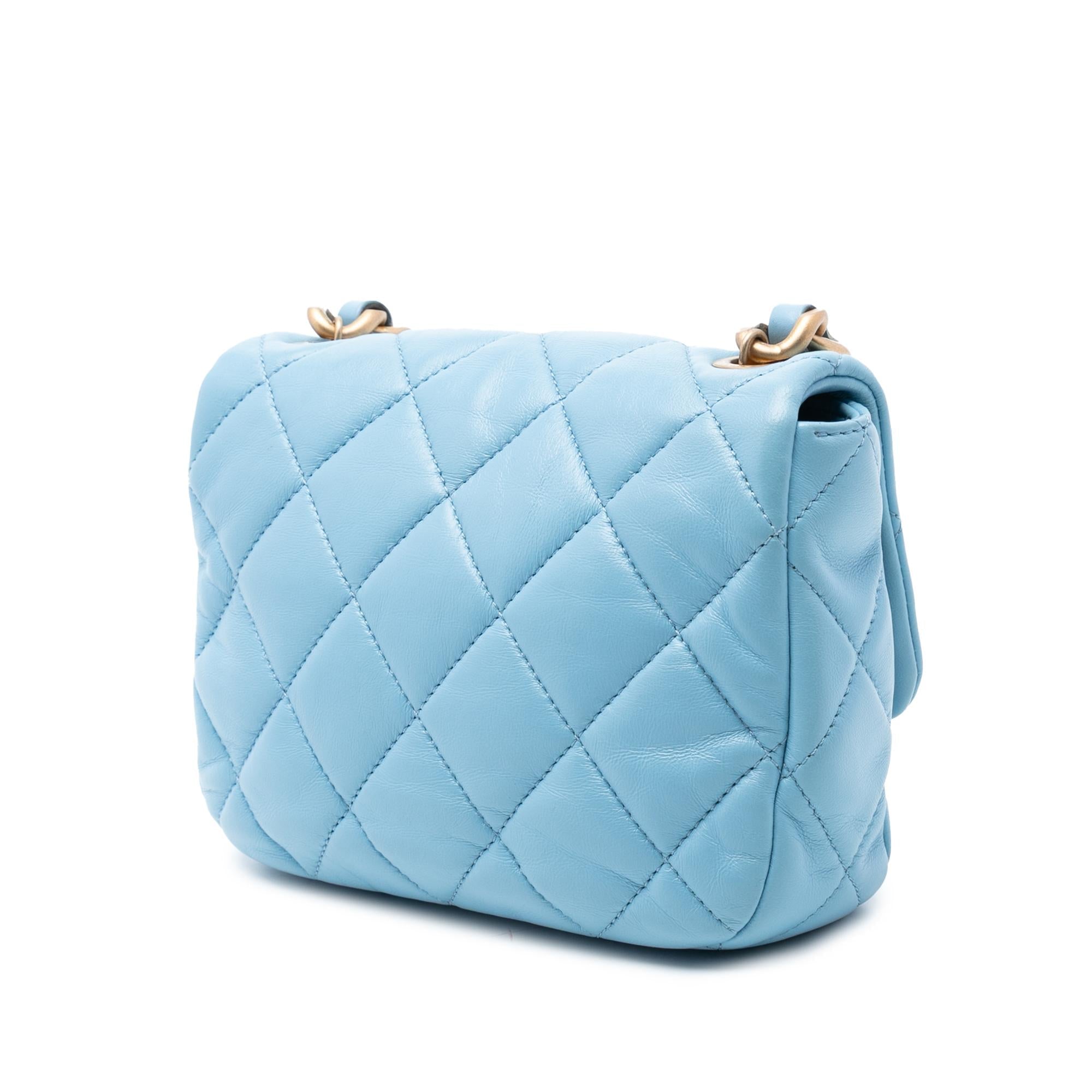 Chanel Mini Quilted Lambskin Lacquered Chain Flap