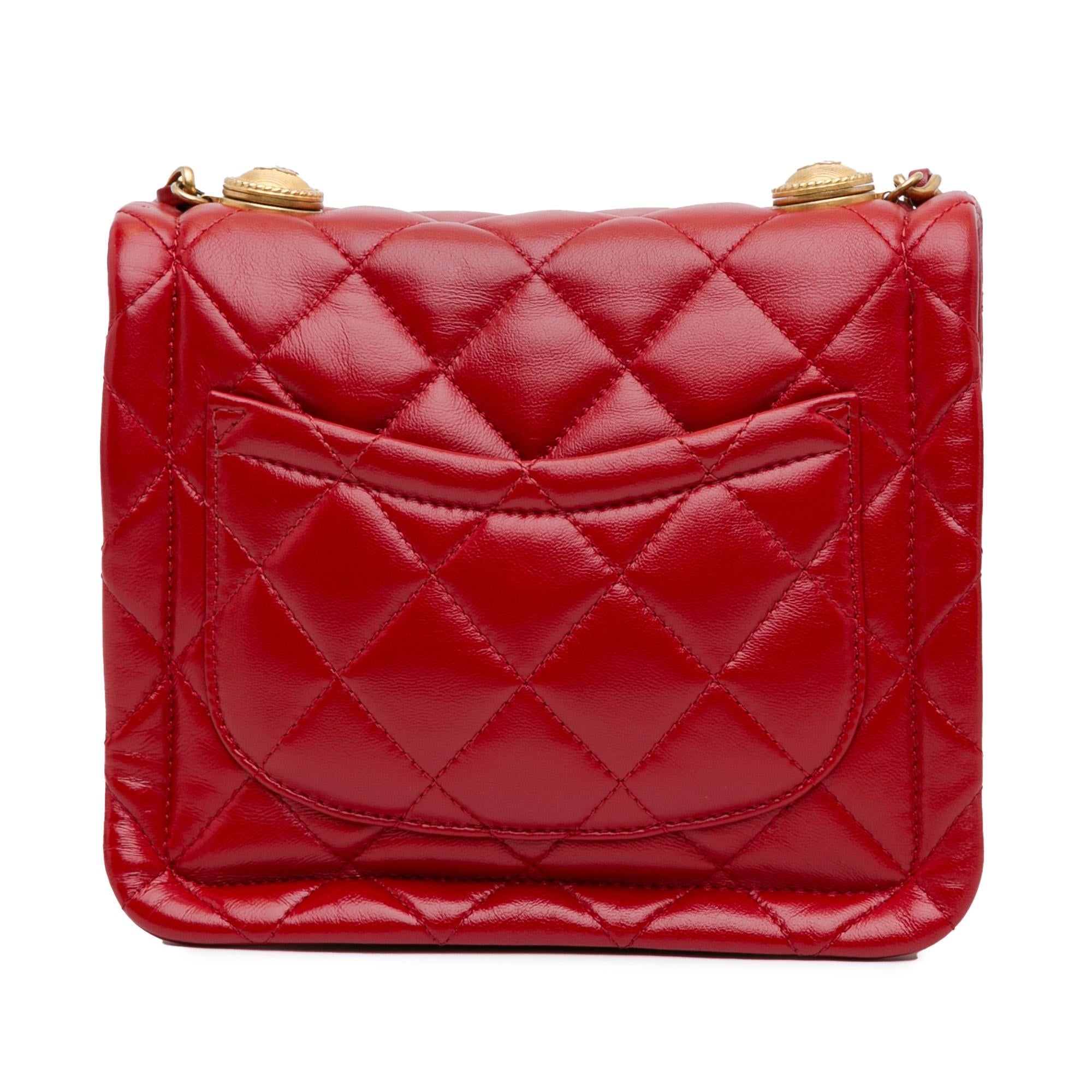 Chanel Mini Quilted Lambskin Soft Square Flap (SHG-mDuPZD)