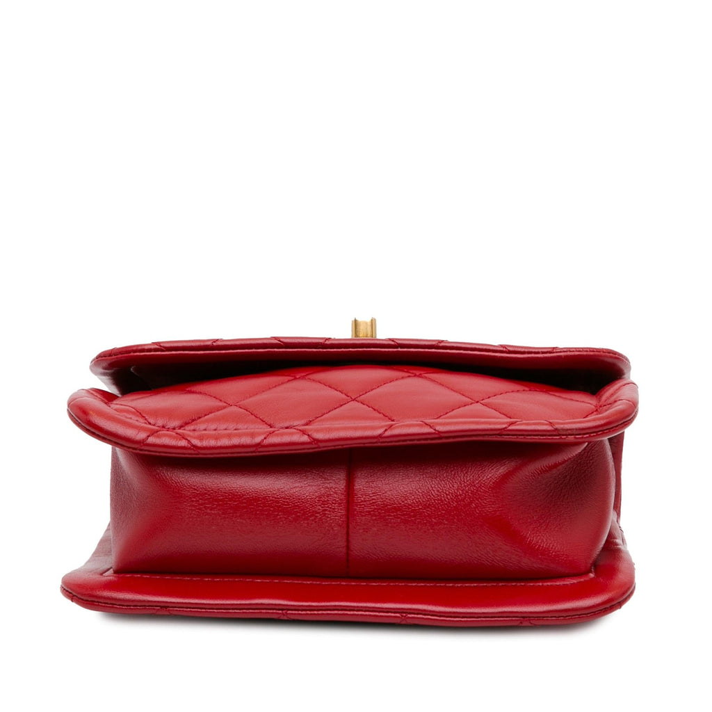 Chanel Mini Quilted Lambskin Soft Square Flap (SHG-mDuPZD)