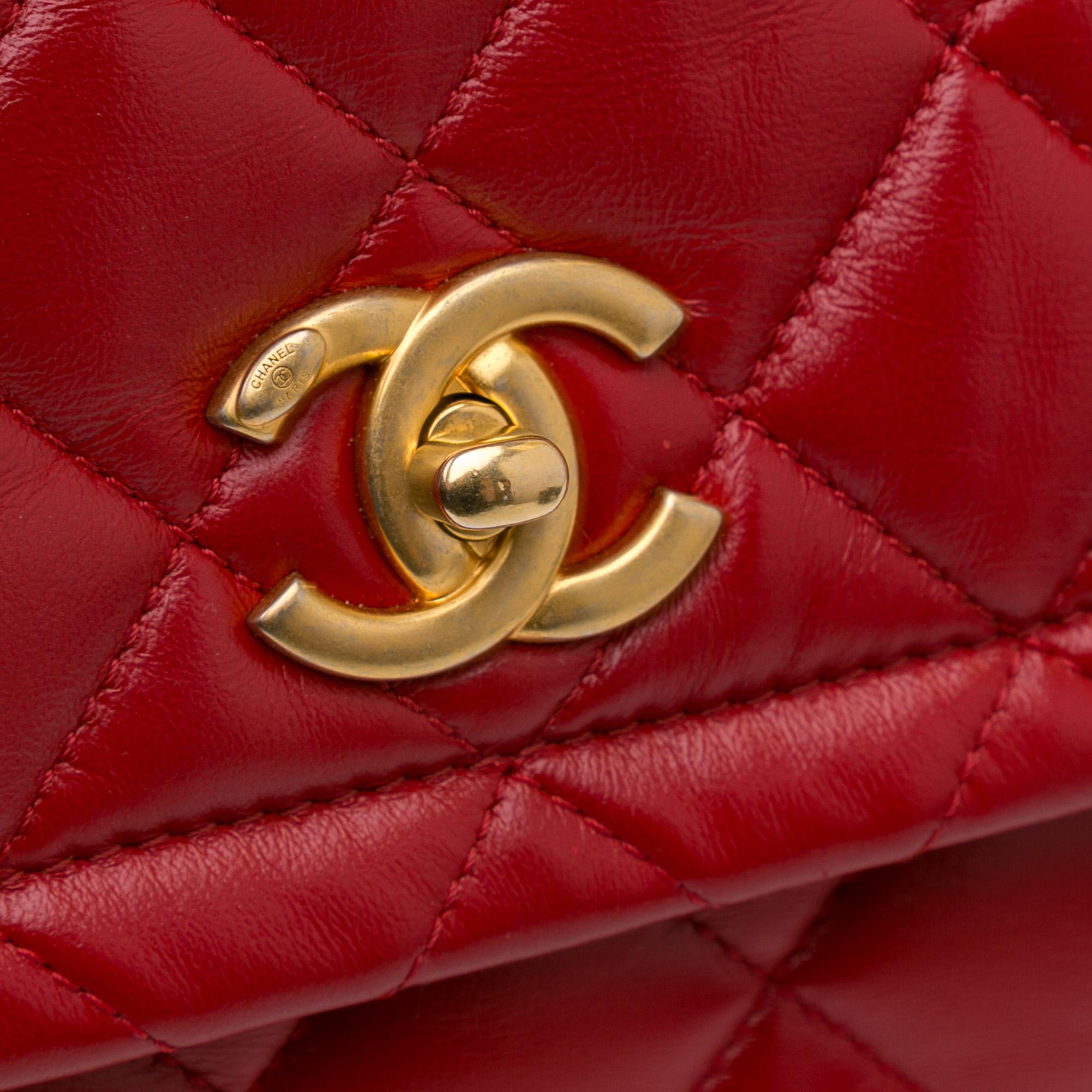 Chanel Mini Quilted Lambskin Soft Square Flap (SHG-mDuPZD)