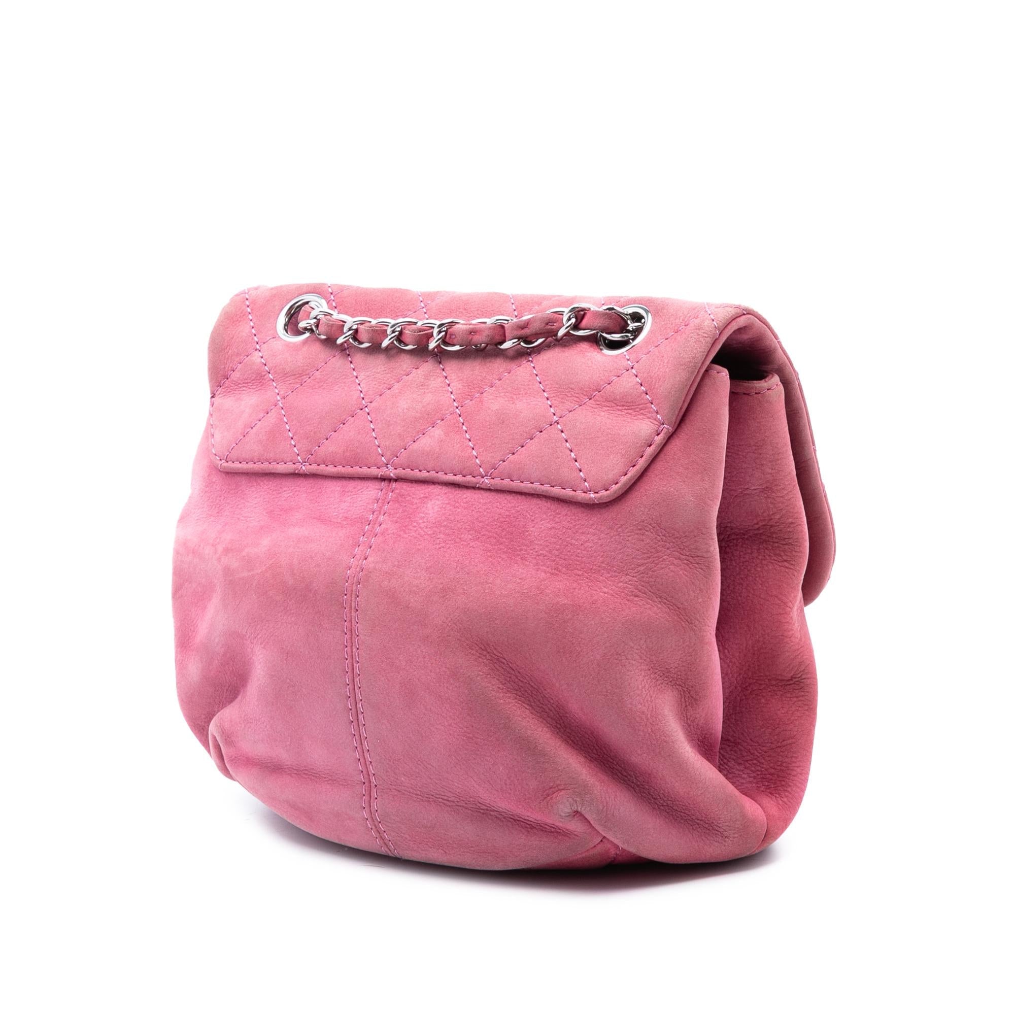 Chanel Mini Quilted Nubuck Trianon Messenger Flap
