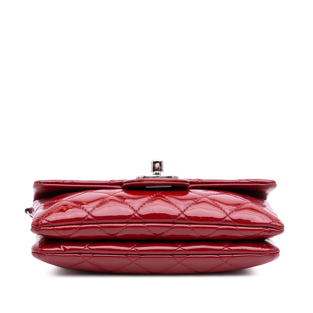 Chanel Mini Quilted Patent Phone Holder on Chain