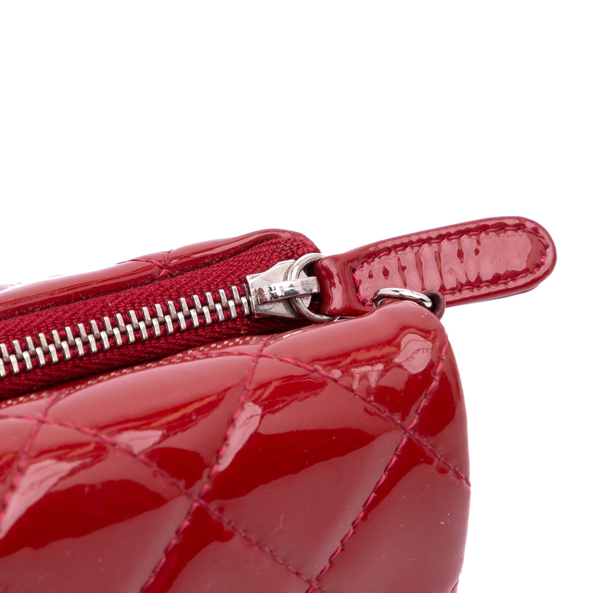 Chanel Mini Quilted Patent Phone Holder on Chain