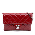 Chanel Mini Quilted Patent Phone Holder on Chain