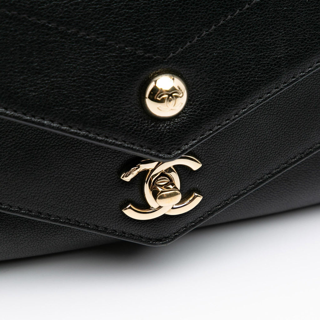 Chanel Mini Quilted Sheepskin Double Chevron Flap