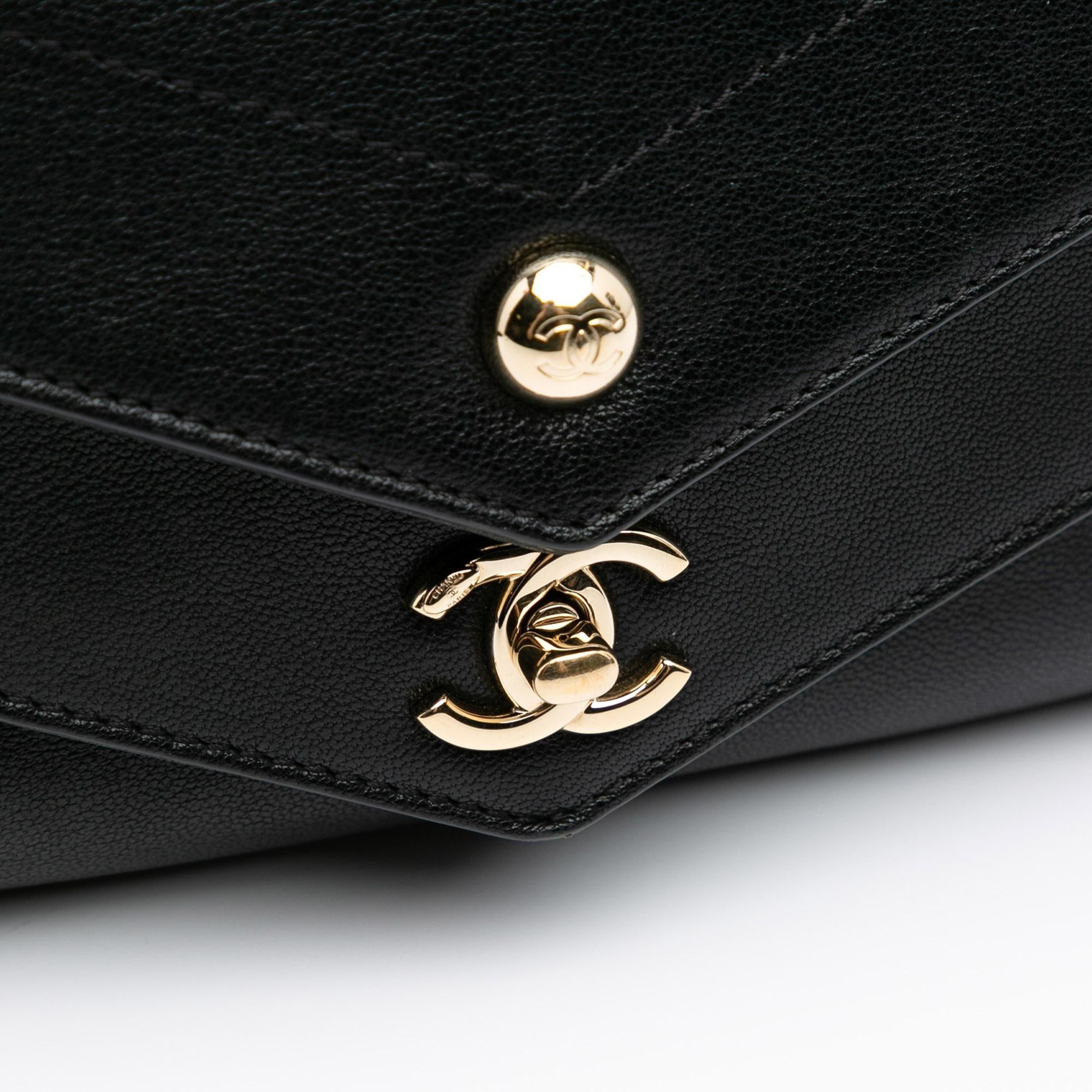 Chanel Mini Quilted Sheepskin Double Chevron Flap