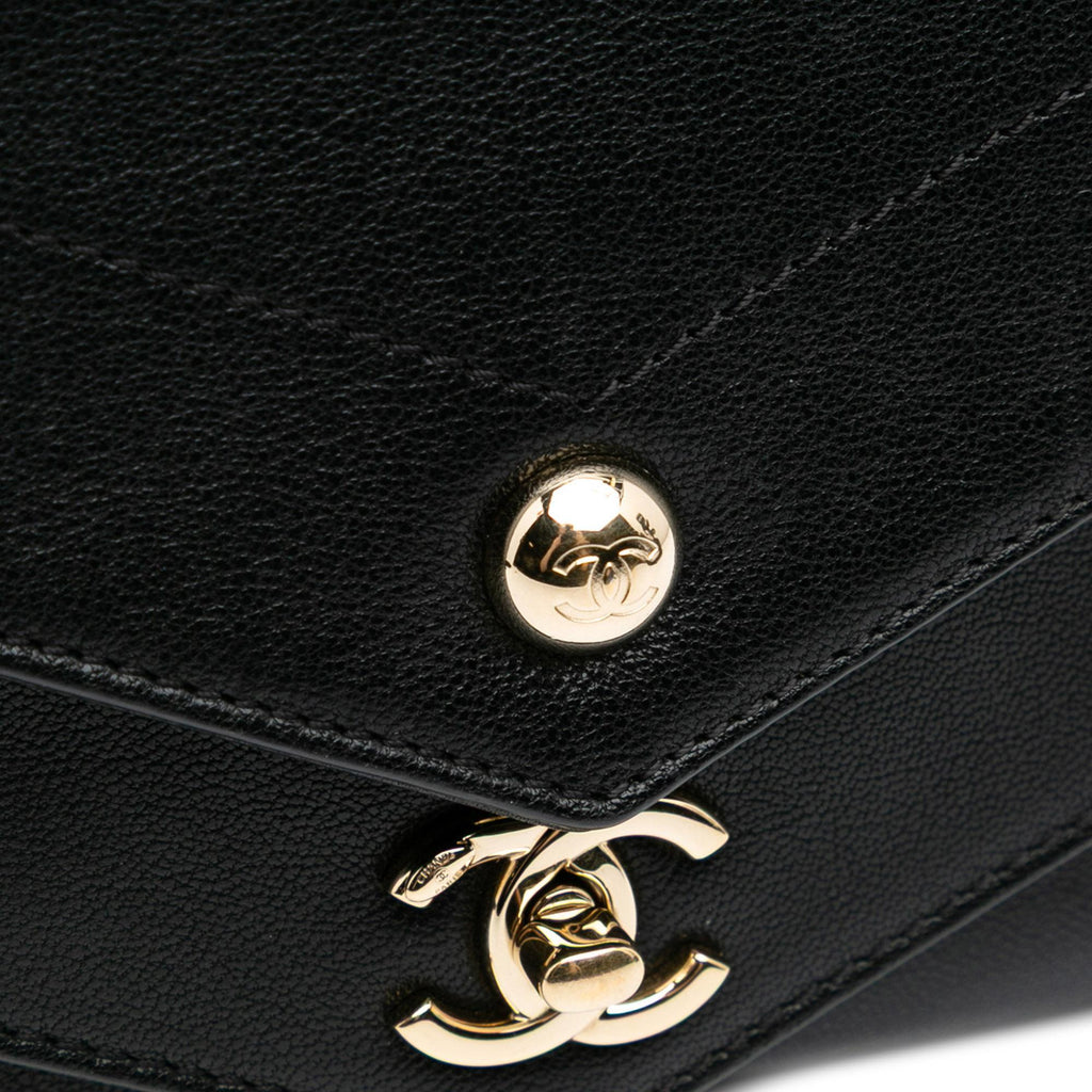 Chanel Mini Quilted Sheepskin Double Chevron Flap