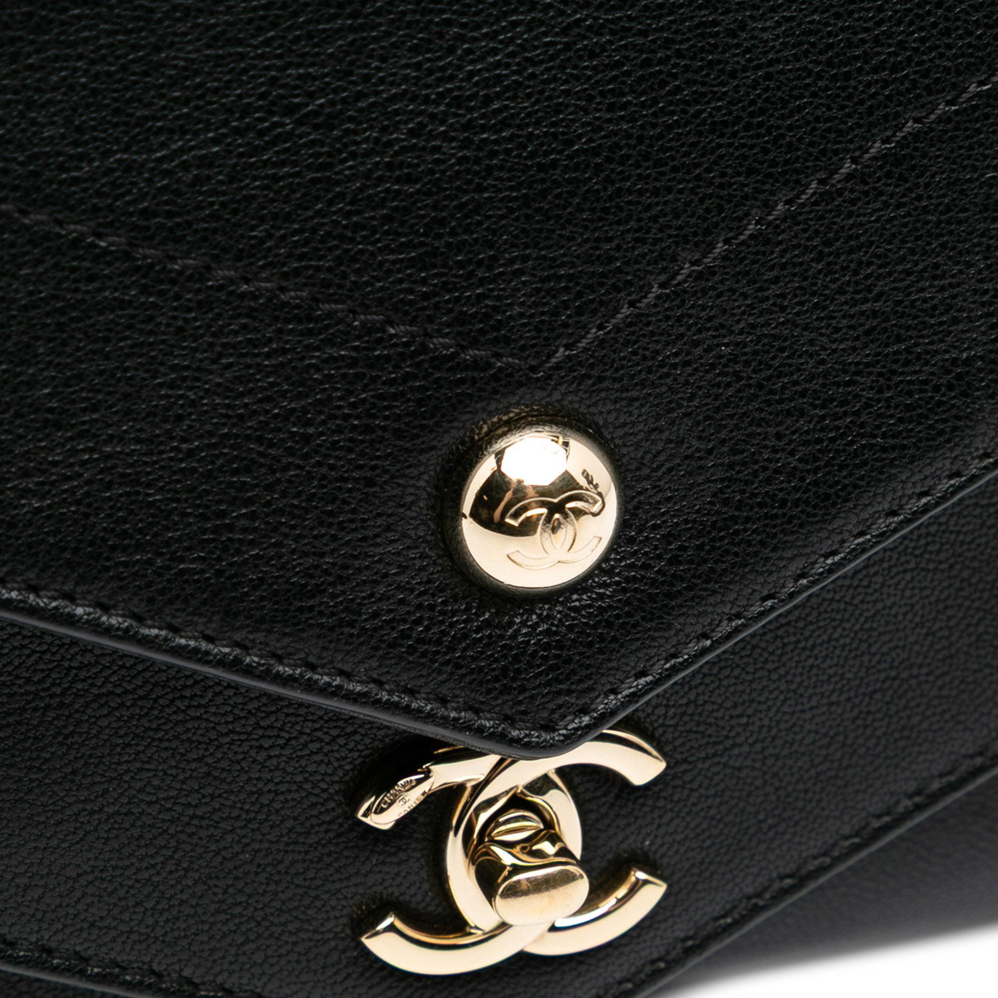 Chanel Mini Quilted Sheepskin Double Chevron Flap