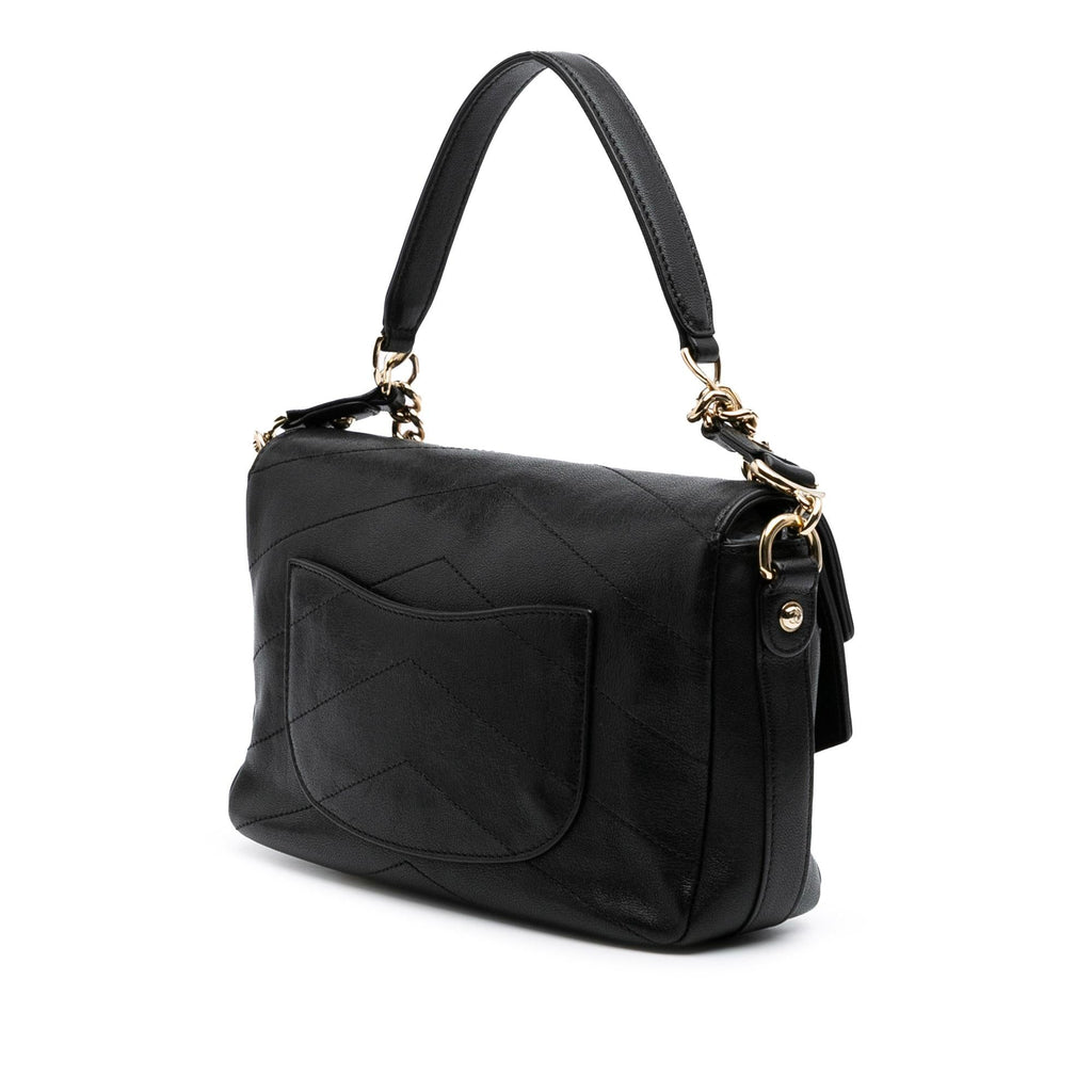 Chanel Mini Quilted Sheepskin Double Chevron Flap