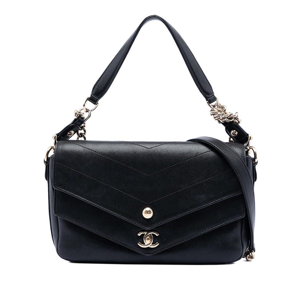 Chanel Mini Quilted Sheepskin Double Chevron Flap