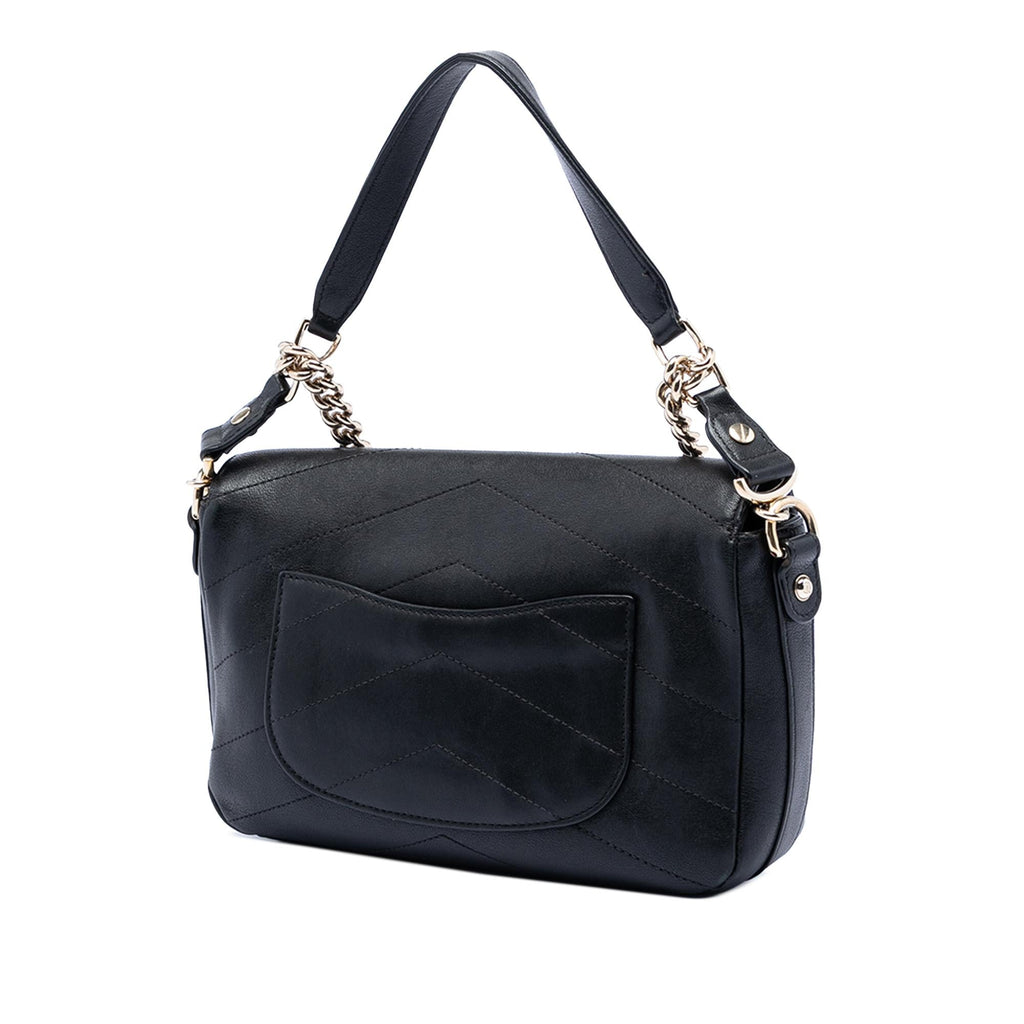 Chanel Mini Quilted Sheepskin Double Chevron Flap