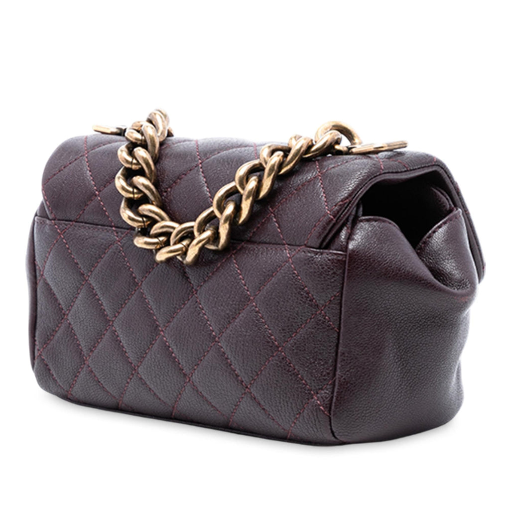 Chanel Mini Quilted Sheepskin Trapezio Flap