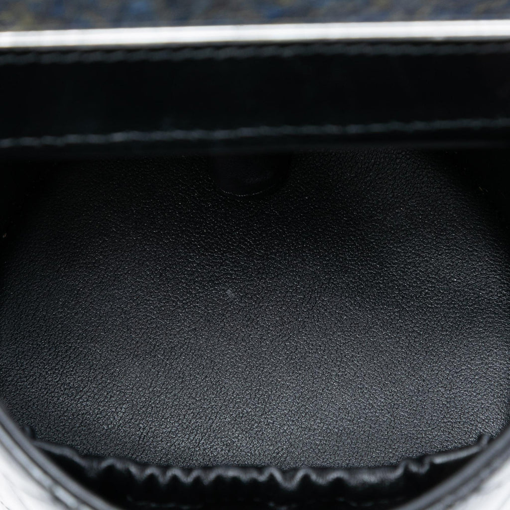 Chanel Mini Quilted Shiny Lambskin Double Sided Vanity Case with Chain