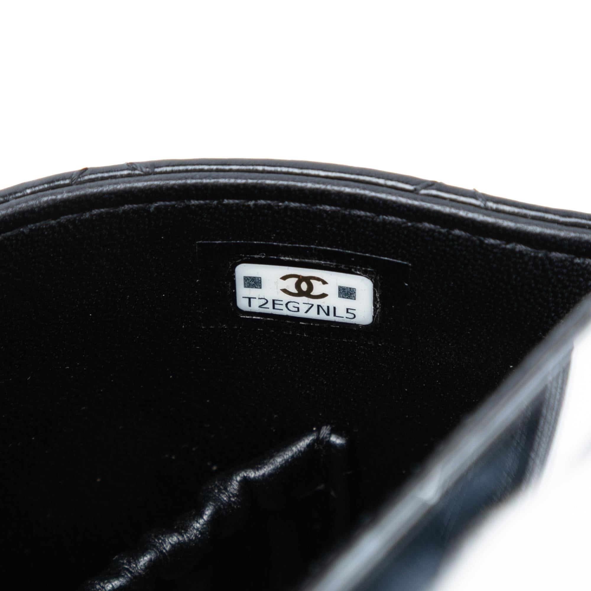 Chanel Mini Quilted Shiny Lambskin Double Sided Vanity Case with Chain